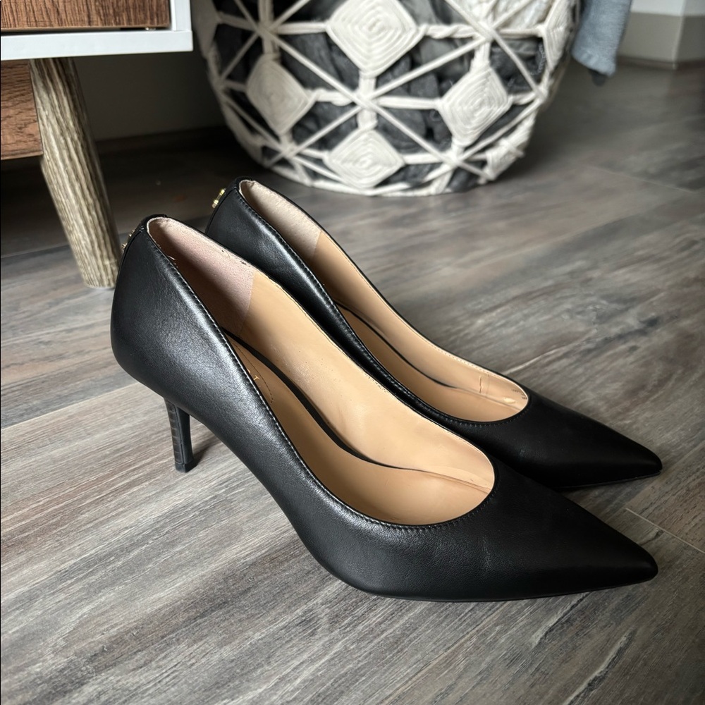 Ralph Lauren Lanette Black Leather Pump